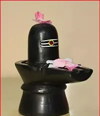 Marble Tilak Shivling Stone Shivlinga for Pooja Shivling Idol Shiva Lingam | Superfine Quality for Jalabhishekam, Temple. ( L-8cm, B-4cm, H-8cm )-thumb1