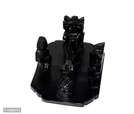 Shiv Parivar Idol Lord Shiva Family Statue (Shivling, Parvati, Ganesh, Kartikeya, Nandi), Decorative Puja Showpiece, Best For Gifting Decorative Showpiece 5cm- (marble, Black)-thumb2