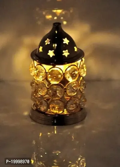 Crystal Diya Decorative Crystals Oil Lamp Diya for Diwali, Puja and Festival Decoration-thumb3