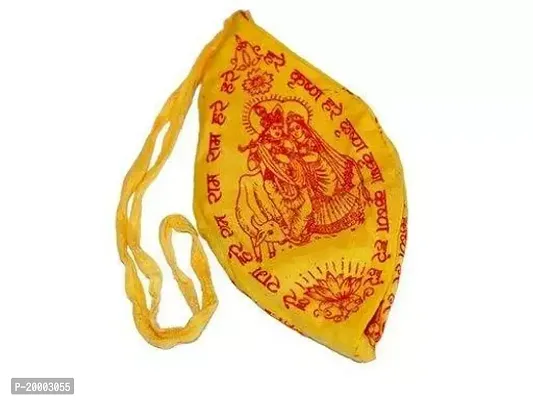 Gomukhi Japa Mala Jholi Yellow Cotton Bag for Jaap Yellow (Pack of 1)-thumb3