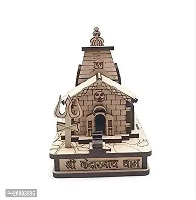 Kedarnath Temple in Wood 3D Model Miniature Hand Crafted with Double side tap , height ; 8cm , from haridwar-thumb0