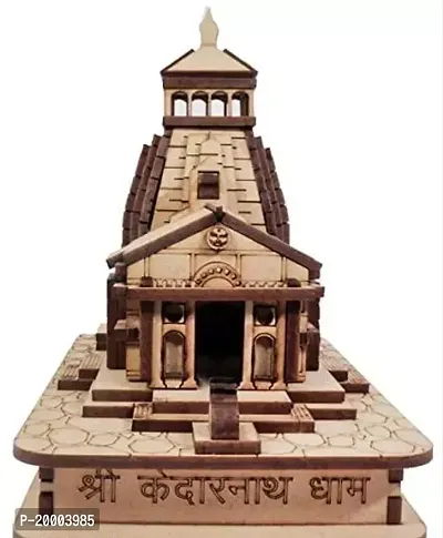 Kedarnath Temple in Wood 3D Model Miniature Hand Crafted with Double side tap , height ; 8cm , from haridwar-thumb2