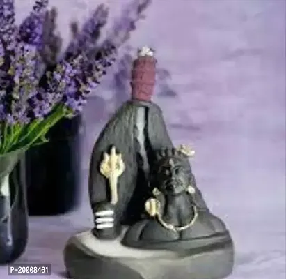 Adiyogi Smoke Fountain, Shiv backflow Incense Holder Decorative Showpiece with 10 Free Smoke Backflow cones ( 10 cm )