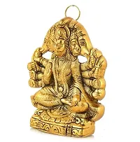 Metal Panchmukhi Hanuman ji Murti/Bajrangbali Idol for Hanging and Gifts Decorative Diwali Pooja Showpiece (L-11cm, B-1.5cm, H-13cm)-thumb1