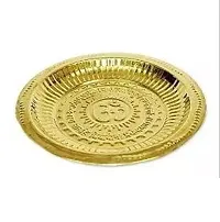 Om Brass Pooja Thali / Puja Plate ( 7 inch )-thumb1