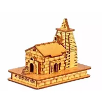 Lord Shiva Shri Kedarnath Temple in Wood 3D Model Miniature Hand Crafted Idols  Figurines-thumb1