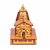 Lord Shiva Shri Kedarnath Temple in Wood 3D Model Miniature Hand Crafted Idols  Figurines-thumb2