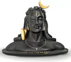 Adiyogi Shiva God Idols Statue for car dashboard Decorative Showpiece - 12 cm  (Resin, Black)-thumb1