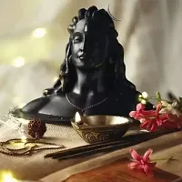 Adiyogi Shiva God Idols Statue for car dashboard Decorative Showpiece - 12 cm  (Resin, Black)-thumb2