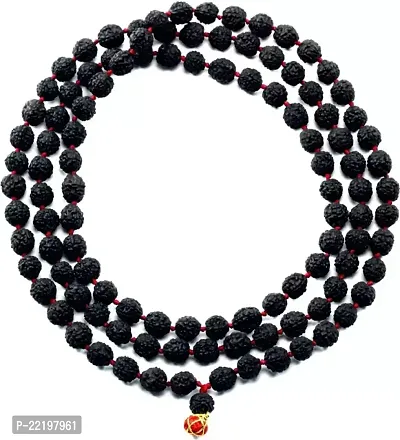 Rudraksha Mala Black (6mm) 108+1 Dori Necklace
