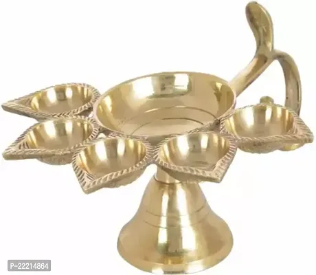 PEETAL PANCHARTHI  Pooja Oil Candle Lamp Diya-thumb0