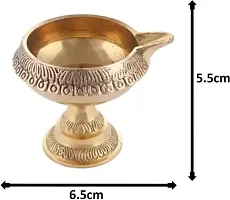 Special Combo Pack Of 4 Brass Diwali Kuber Pedi (No1 Small Size)for Puja Brass (Pack of 4) Table Diya  (Height: 2.16 inch)-thumb1