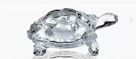 luck turtle Decorative Showpiece Decorative Showpiece - 5 cm  (Glass, Clear)-thumb2