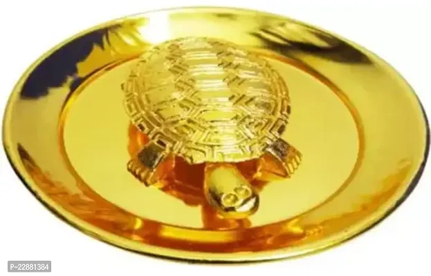 25 K Gold Plated Fengshui Tortoise  Turtal Handicraft Spiritual Puja Vastu Figurine Decorative