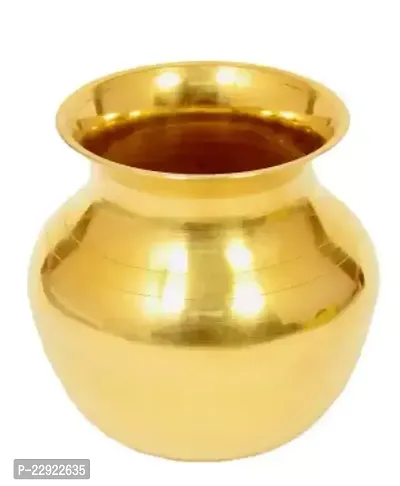 Brass Puja Kalasham/Kalash/Lota,Golden,(10cm). Brass Kalash  (Height: 4 inch, Gold)