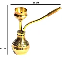 HUKKA Decorative Showpiece - 10 cm  (Brass, Gold)-thumb1