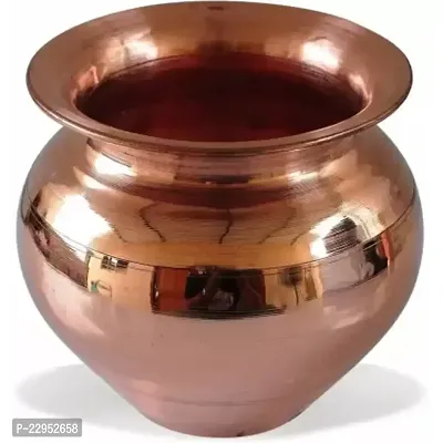 Copper Kalash Lota, Copper Karwa Lota, Karva Lota, Karwa Kalash, Copper Puja kalash, Pooja Kalash, Kalash for puja-9x9x8 CM Copper Kalash (Height: 8 inch, Brown) Copper Kalash  (Brown)