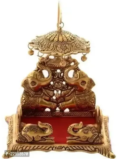 Metal Krishna Sihasan, Laddu Gopal Singhasan For Home And Office Metal Home Temple Metal Home Temple  (Height: 18, Pre-assembled)