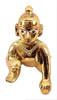 Metal Laddu Gopal Swing Palana Krishna Jhula , Golden , Product Dimension Ideal for Pooja Worship Place and Home Decor-thumb2