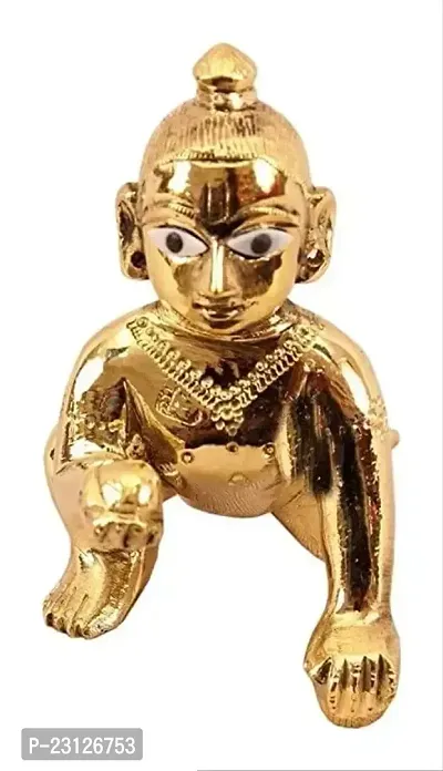 Metal Laddu Gopal Swing Palana Krishna Jhula , Golden , Product Dimension Ideal for Pooja Worship Place and Home Decor-thumb3