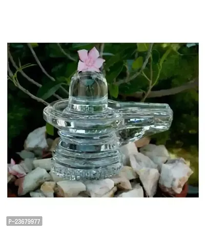 100% Original Sphatik/Crystal Siva Linga for Pooja (4CM Size)-thumb0