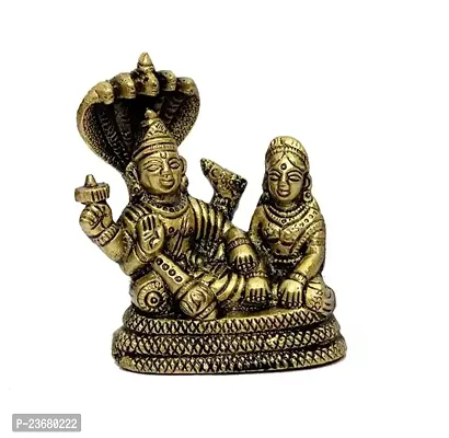 Original Pure Brass Lakshmi Narayan IDOL(premium quality) - 3.1 Inches(small idol)-thumb0