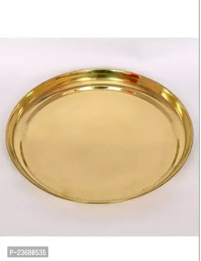 Brass Traditional Utensil Designer Thali/Plate 6 Inch-thumb2