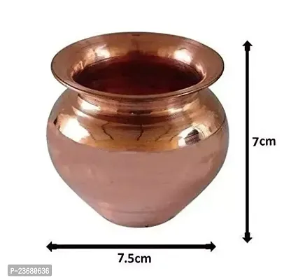 Combo of Puja Thali(7inch), Ganti, Lota (2.5inch), kuber diya Cultural Item Best for Temple-thumb3