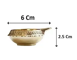 Combo of Puja Thali(7inch), Ganti, Lota (2.5inch), kuber diya Cultural Item Best for Temple-thumb3