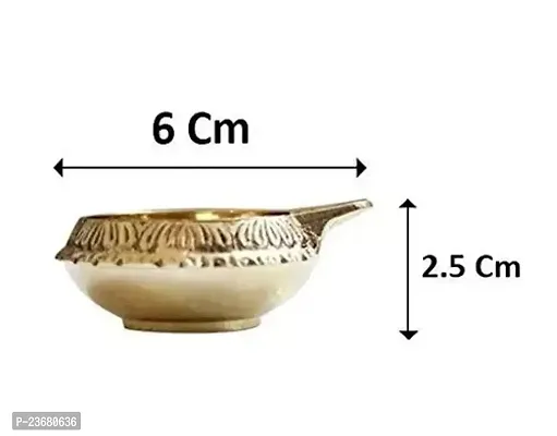 Combo of Puja Thali(7inch), Ganti, Lota (2.5inch), kuber diya Cultural Item Best for Temple-thumb4