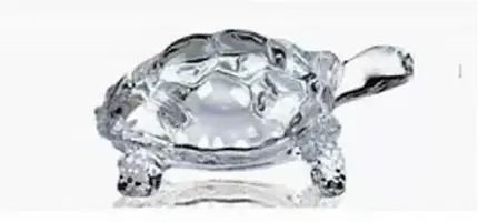 turtle Decorative Showpiece Decorative Showpiece - 5 cm  (Glass, Clear)-thumb1