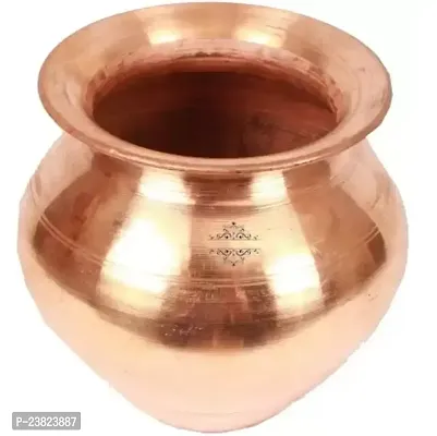 Copper Lota Pitcher Indian Drinkware Jug Ayurvedic Product Copper Kalash  (Brown)-thumb0