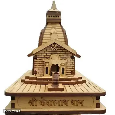 Kedarnath temple Decorative Showpiece - 11 cm  (Wood, Brown)-thumb0