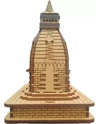 Kedarnath temple Decorative Showpiece - 11 cm  (Wood, Brown)-thumb2