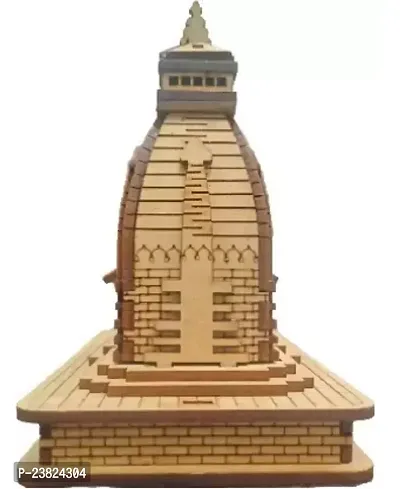 Kedarnath temple Decorative Showpiece - 11 cm  (Wood, Brown)-thumb3