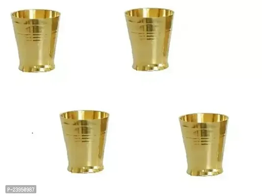 Brass Glass for pooja/Mandir,worship place and special occasions(small/set of 4)-thumb0