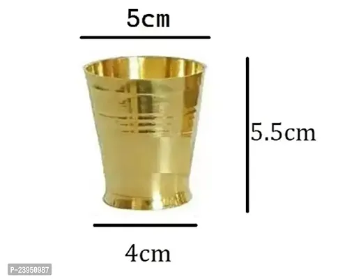 Brass Glass for pooja/Mandir,worship place and special occasions(small/set of 4)-thumb2