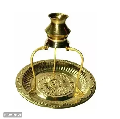 brass plate with shivling stand and trishul Puja Articles-thumb4