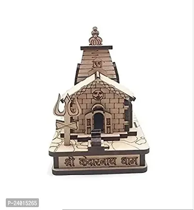 Kedarnath Temple in Wood 3D Model Miniature Hand-thumb0