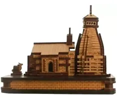 Hand made Kedarnath Temple Made from wood Perfect gift to your love once-thumb1