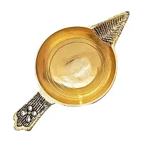 pack of 6 Traditional Pure Brass Akhand Pooja Laxmi Deepak Diya for Puja at Home, Office (Medium, 6)-thumb1