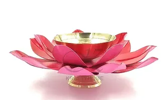 Lotus shape oil lamp with enamel can be used as a home decor-thumb2