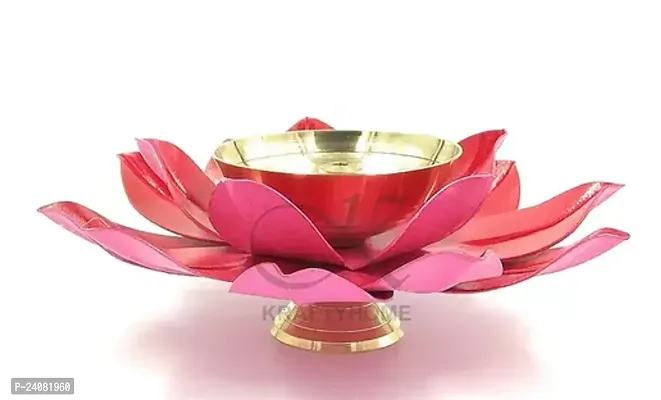 Lotus shape oil lamp with enamel can be used as a home decor-thumb3