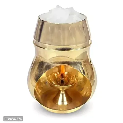 Traditional Brass Brass Camphor Diya Diffuser (Gold)-thumb0