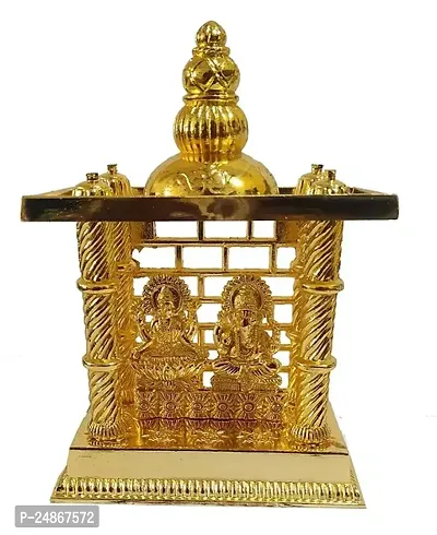 Metal Religious God Laxmi Ganesh Ji Idol, Statue for Home/Office/Car Dashboard-thumb0