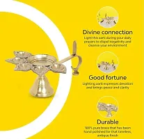 Panchmukhi/Pancha Pradip for Puja | Pure Brass Panch Aarti Five Face Diya-thumb1