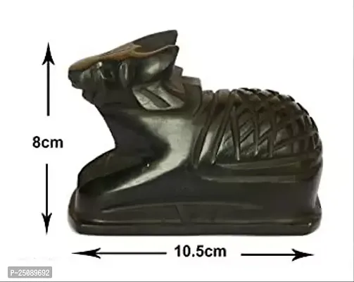 Polyresin Shivling with Nandi in Black Color Idol and Figure for Home