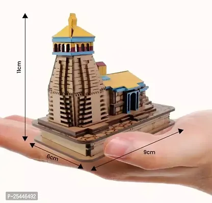 Kedarnath 3D Wood Tempal in Color for Home Decoration | Office-thumb3