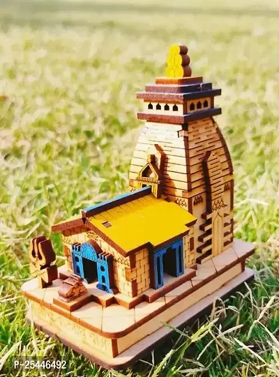 Kedarnath 3D Wood Tempal in Color for Home Decoration | Office-thumb4