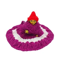 Laddu Gopal Winter Dress Size 3-4 Bal Gopal Krishna Idol Woolen Cloth Poashak Laddu Gopal Woolen Dress Combo Set (Set of 3)-thumb1